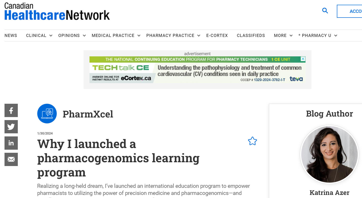 Pharmacogenomics Education Australasian Precision Medicine Academy Katrina Azer