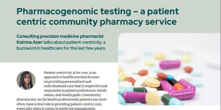 Pharmacogenomics in Community Pharmacy Australasian Precision Medicine Academy Founder Katrina Azer